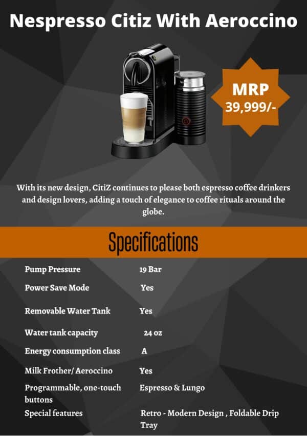 Citiz with Aerocine cold coffee machine Brouchure
